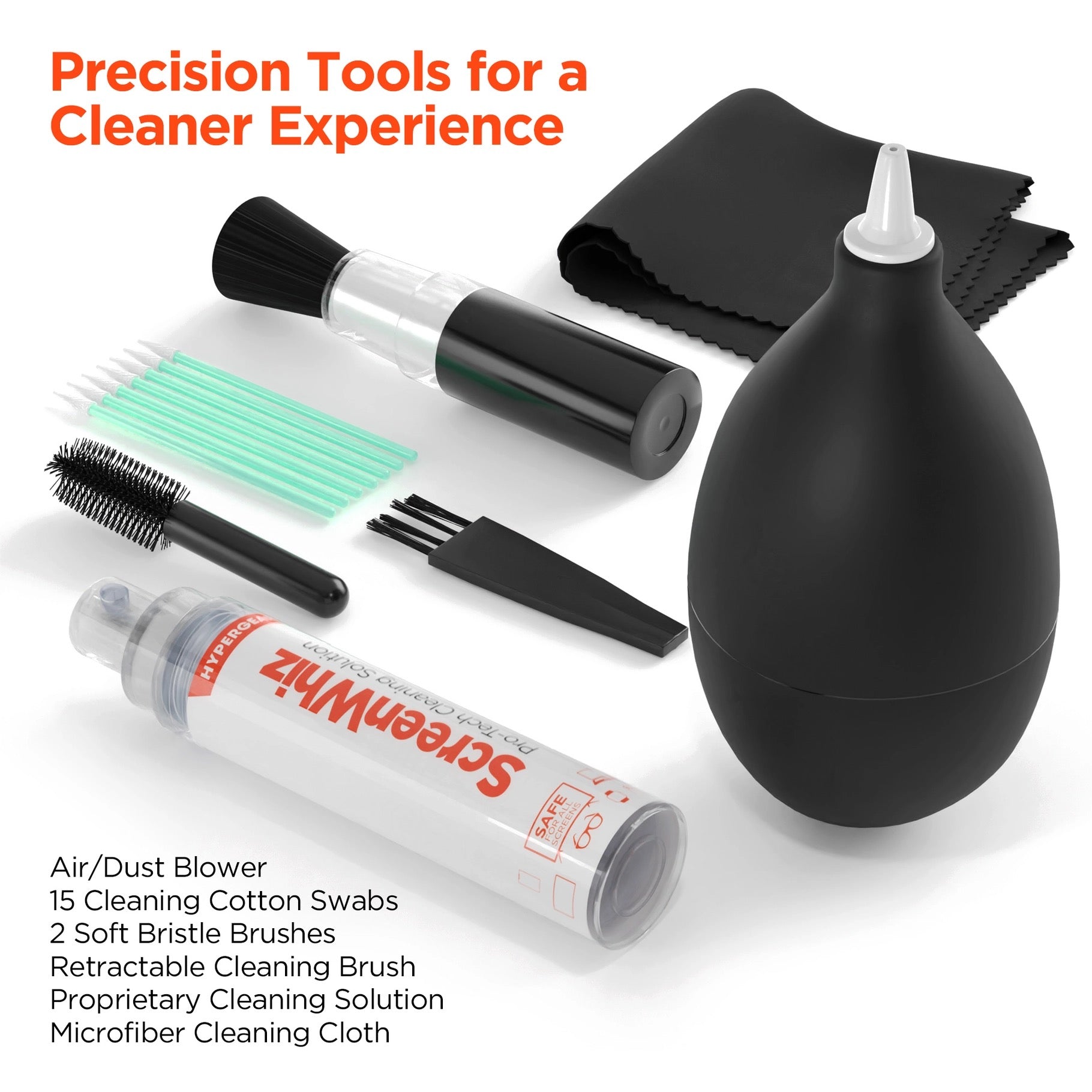 ScreenWhiz 7-in-1 Complete Tech Cleaning Kit for All Devices - Clean My Tech