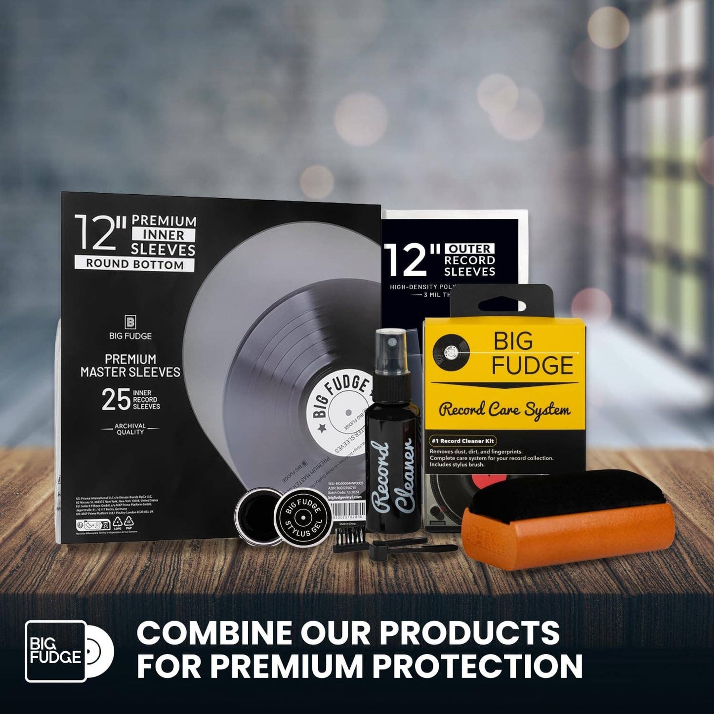 Big Fudge Premium 4-in-1 Vinyl Record Cleaning Kit