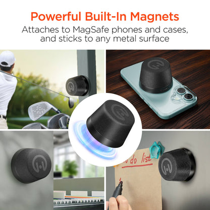 Pocket Popper portable Bluetooth speaker with magnetic mount