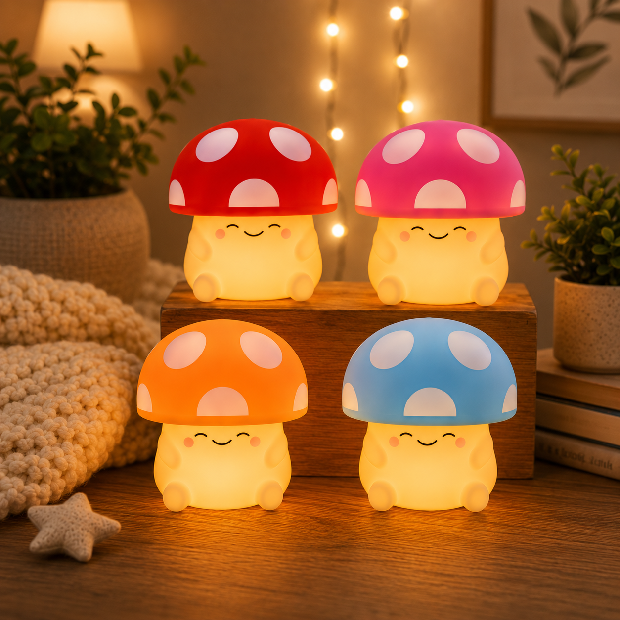 Mushi Friends Squishy Ambient Night Light