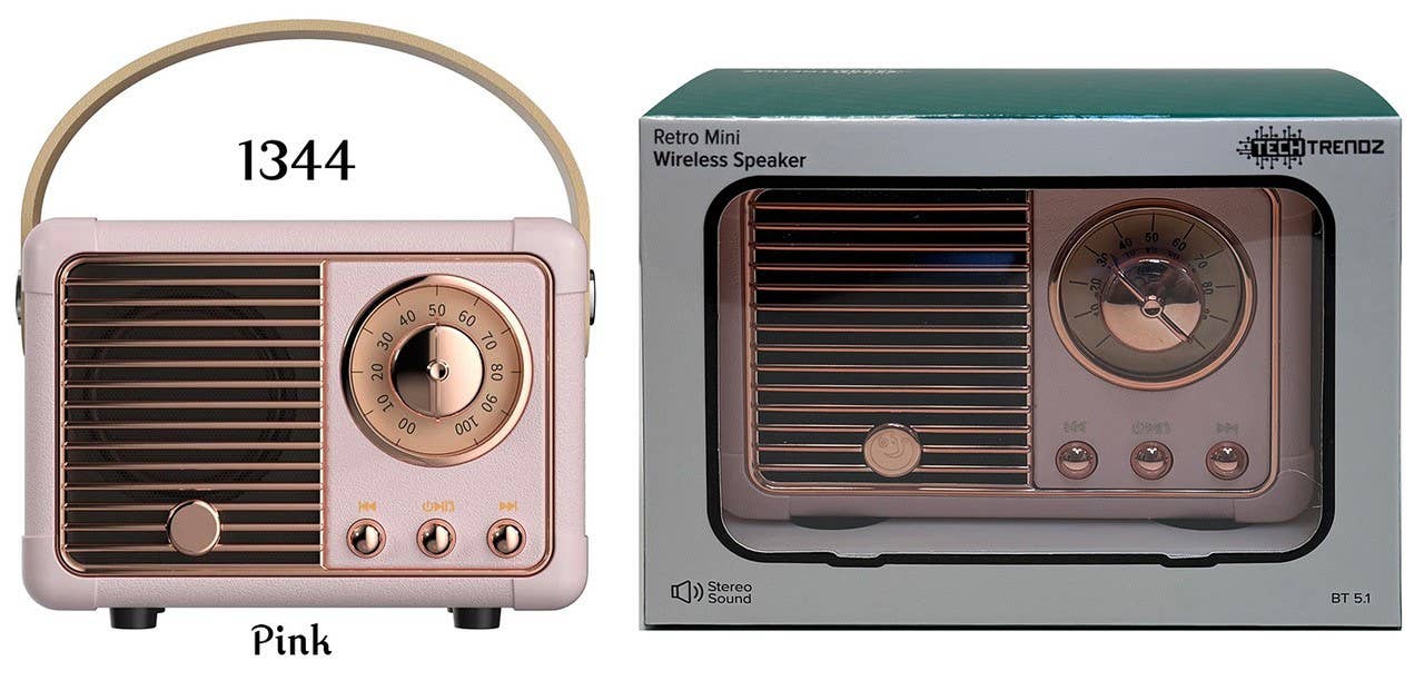 Retro Wireless Bluetooth Speaker Vintage Radio with Bluetooth 5.1, TF Card and AUX Input