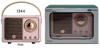 Retro Wireless Bluetooth Speaker Vintage Radio with Bluetooth 5.1, TF Card and AUX Input