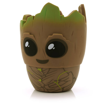 Marvel Guardians of the Galaxy Groot Bitty Boomer mini wireless Bluetooth speaker with collectible Groot character design.