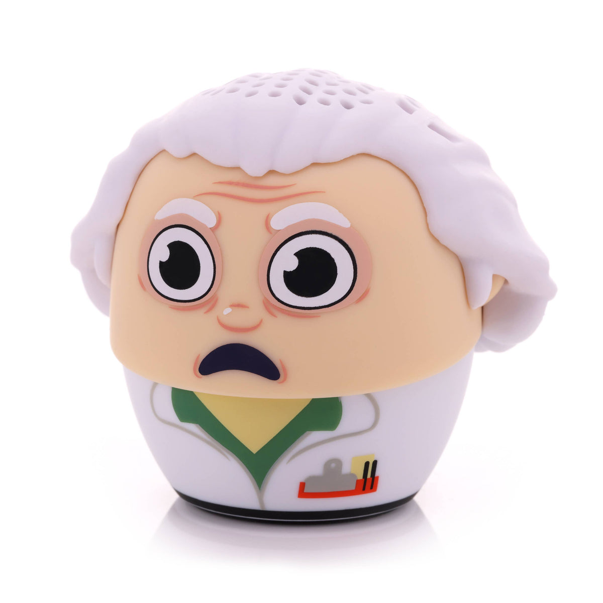 Back to the Future Doc Brown Bitty Boomers mini Bluetooth speaker featuring Dr. Emmett Brown in a collectible miniature design.