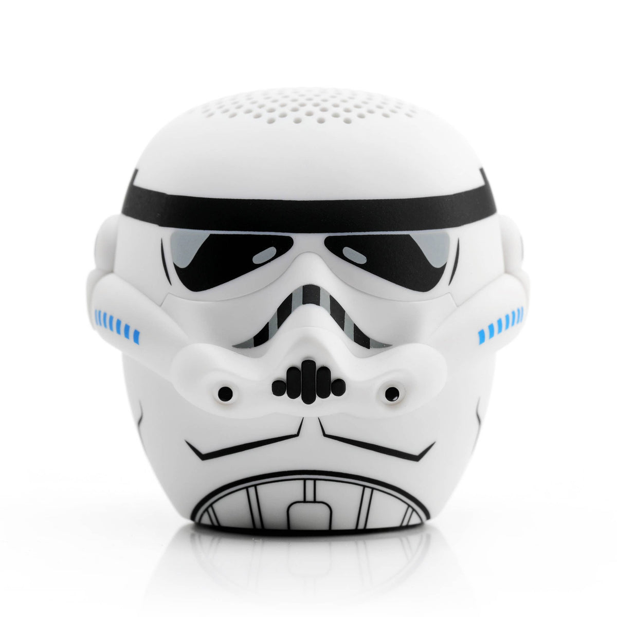 Stormtrooper helmet-shaped speaker on a white background
