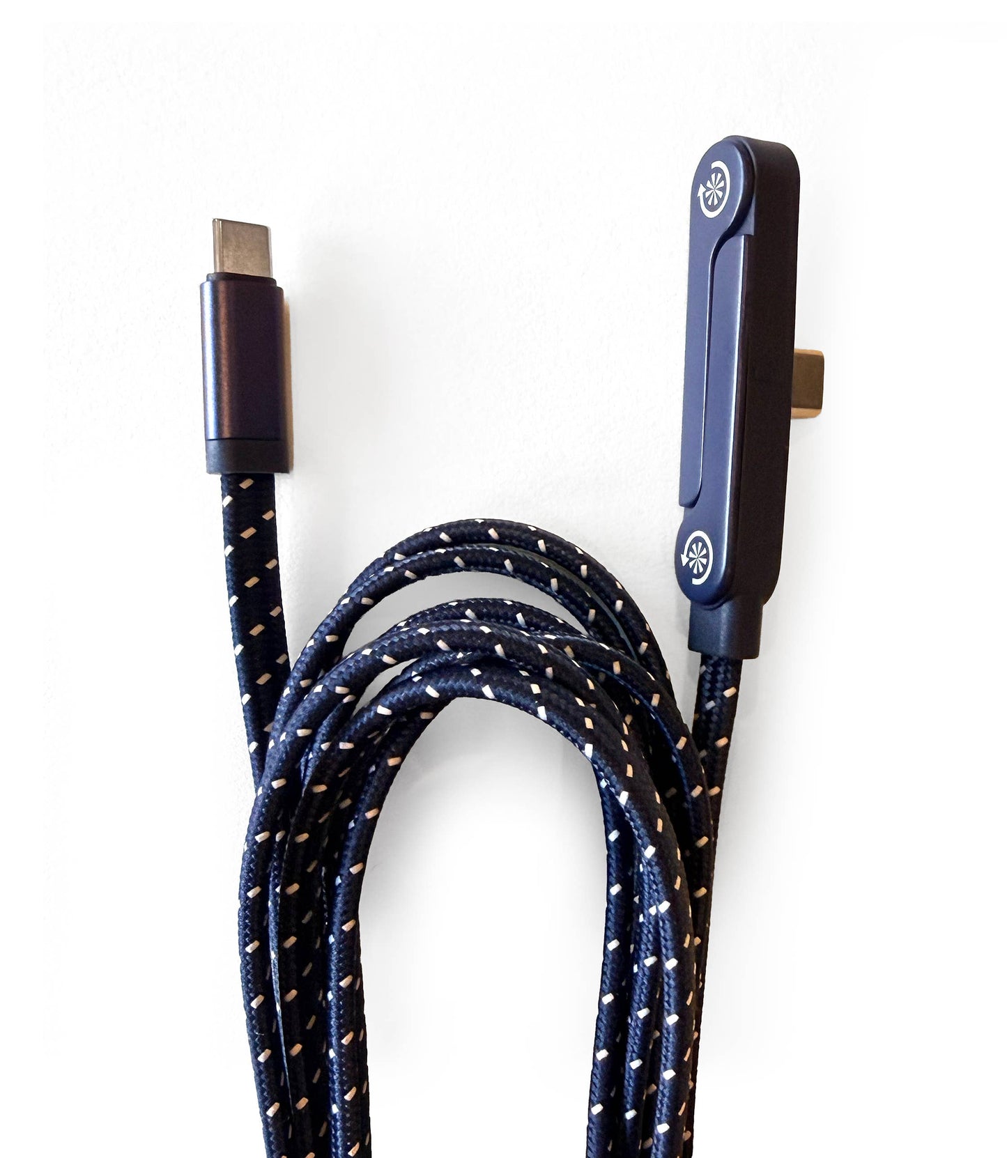 USB-C Charging Cable with stand on a white background