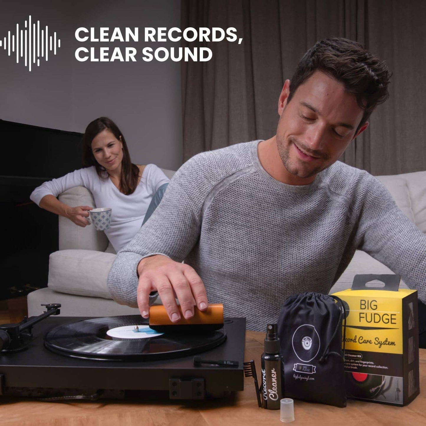 Big Fudge Premium 4-in-1 Vinyl Record Cleaning Kit