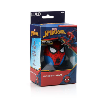 Spider-Man Bluetooth speaker packaging on a white background