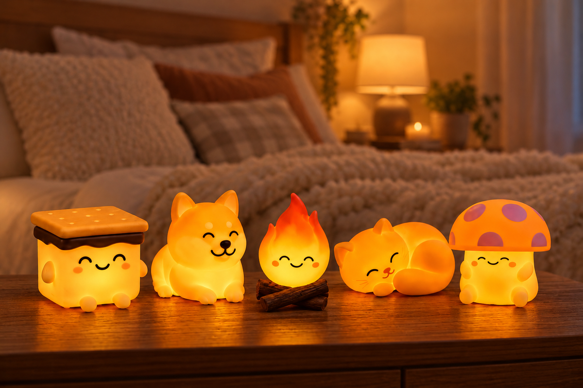 World of Mushi squishy night lights