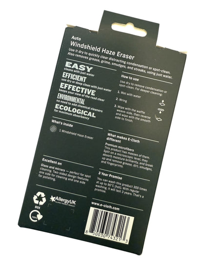 E-Cloth Windshield Haze Eraser Washable Up to 300 Times - Clean My Tech