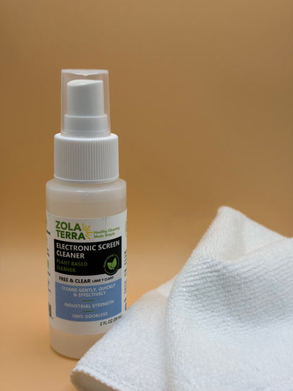 Zola Terra Screen Spray with white cloth