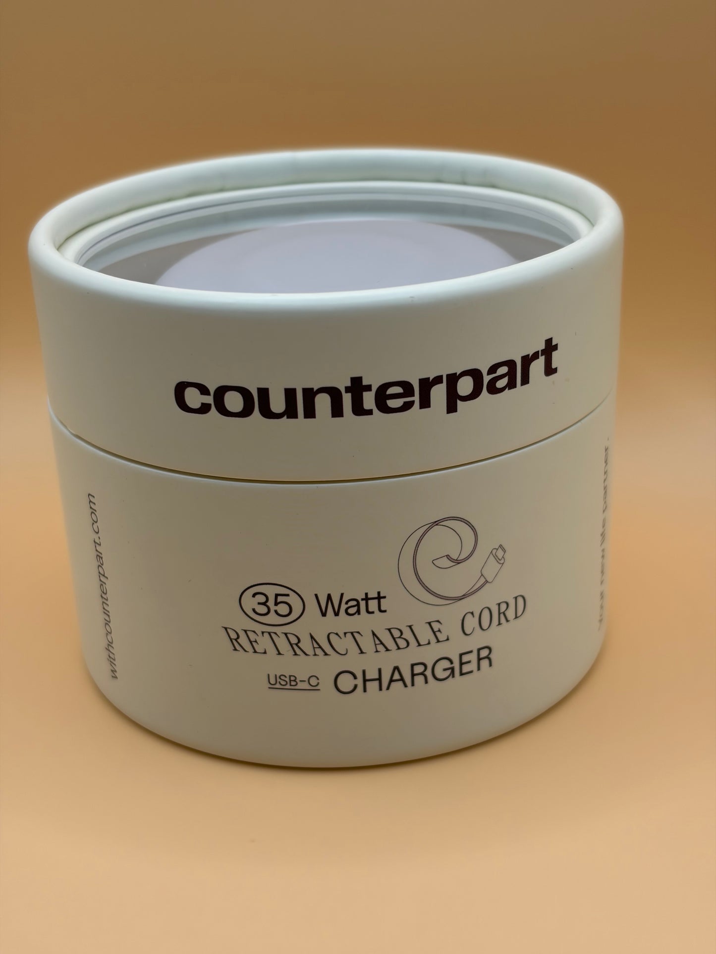 Counterpart 35 watt retractable charger in packaging