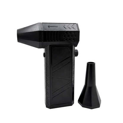 Black turbo air duster with a nozzle on a white background