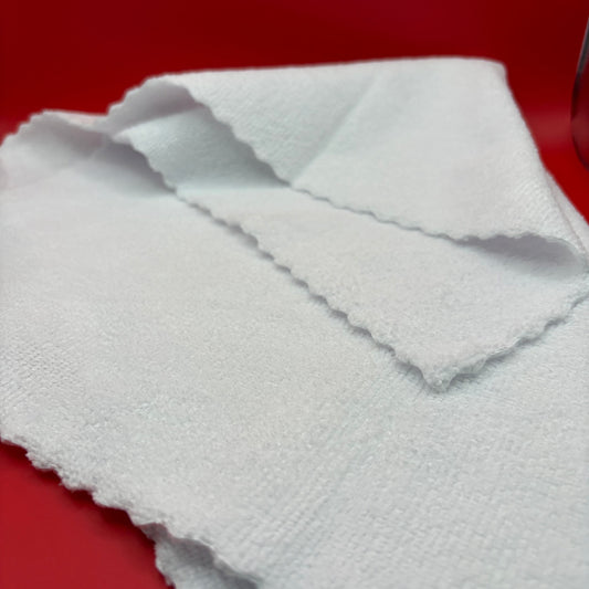 White towel on a red background
