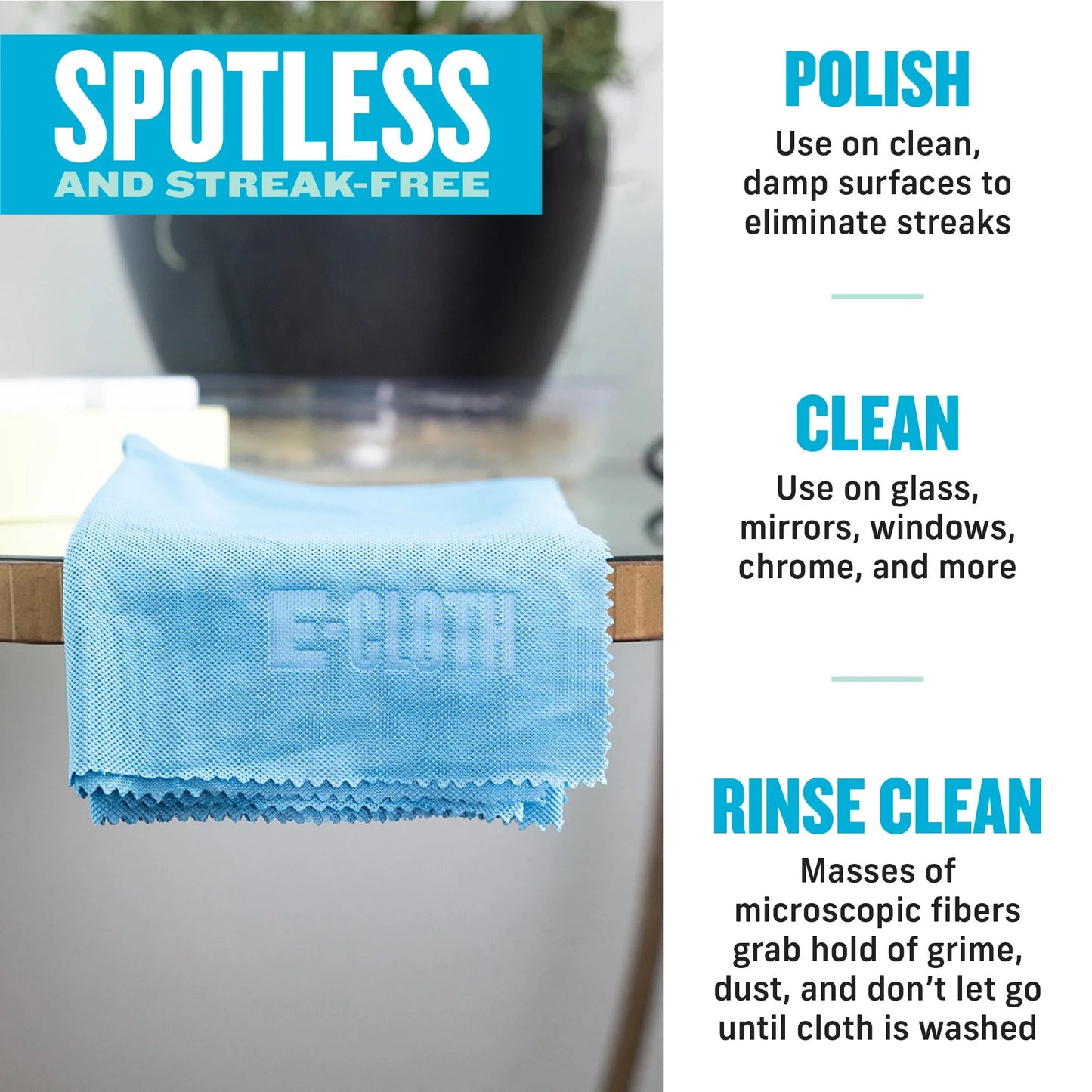 E-Cloth Glass & Polishing Cloth Assorted Multipack