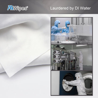Cleanroom wipes being washed by DI water in a controlled enviroment.