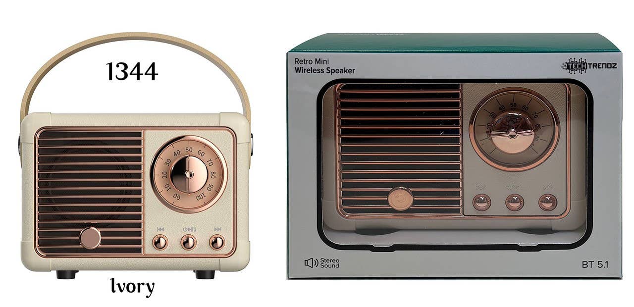 Retro Wireless Bluetooth Speaker Vintage Radio with Bluetooth 5.1, TF Card and AUX Input