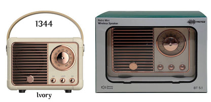 Retro Wireless Bluetooth Speaker Vintage Radio with Bluetooth 5.1, TF Card and AUX Input