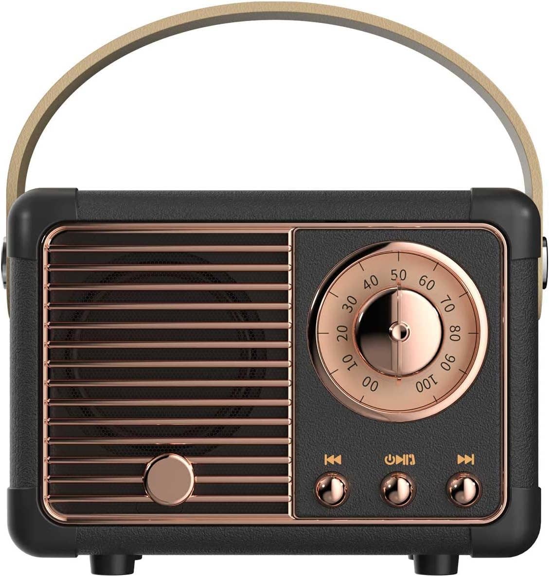 Retro Wireless Bluetooth Speaker Vintage Radio with Bluetooth 5.1, TF Card and AUX Input