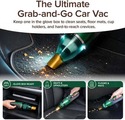 Horsepower Duck Quack Attack vacuum graphic illustrating it as the ultimate grab-and-go car vac.