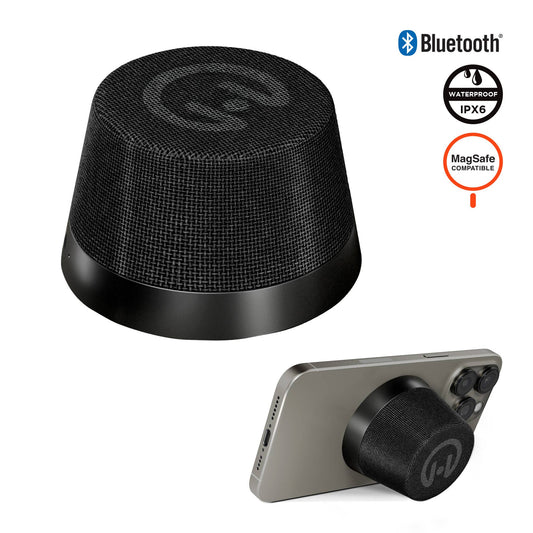 Pocket Popper portable Bluetooth speaker with magnetic mount