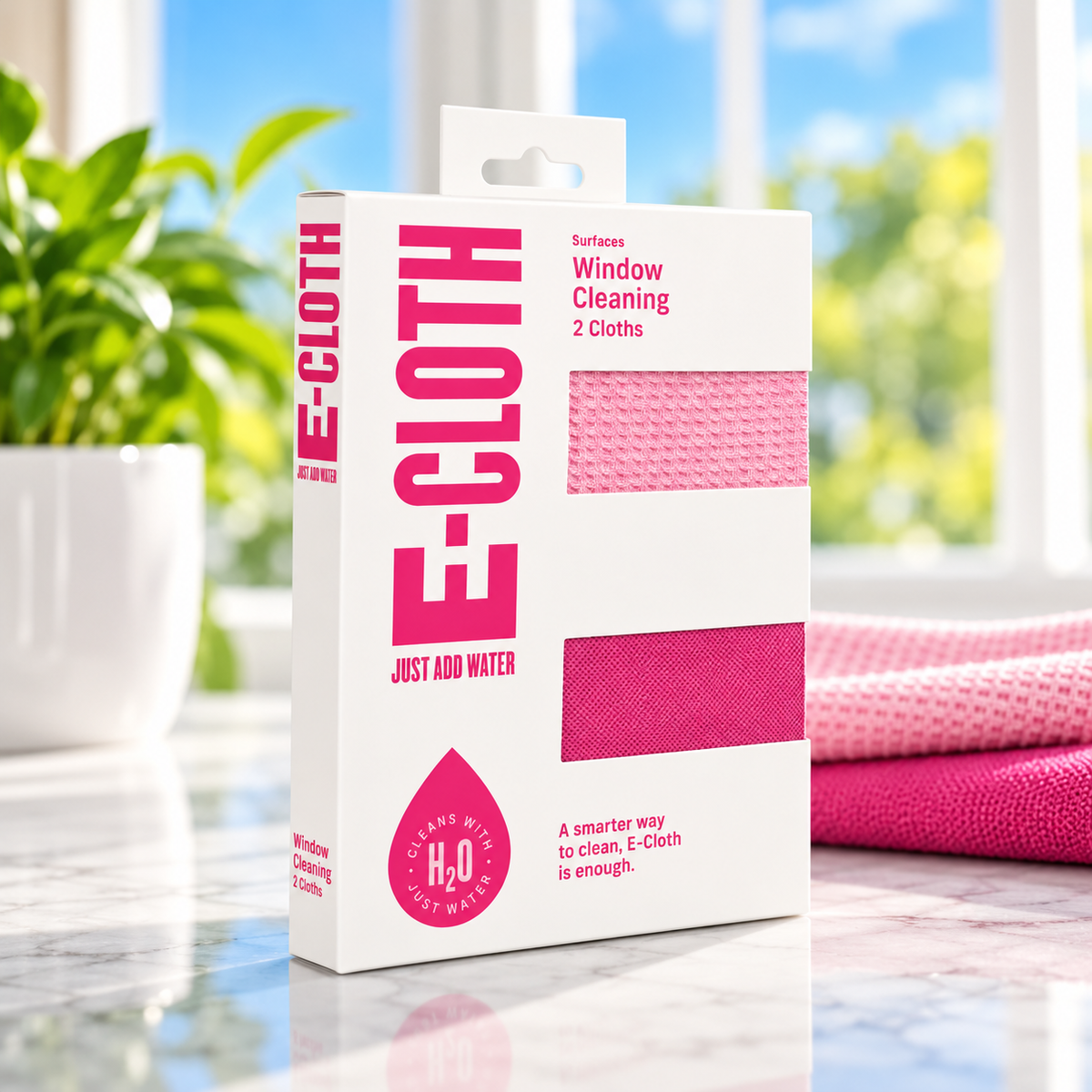 E-Cloth Window Cleaning Kit in Pink