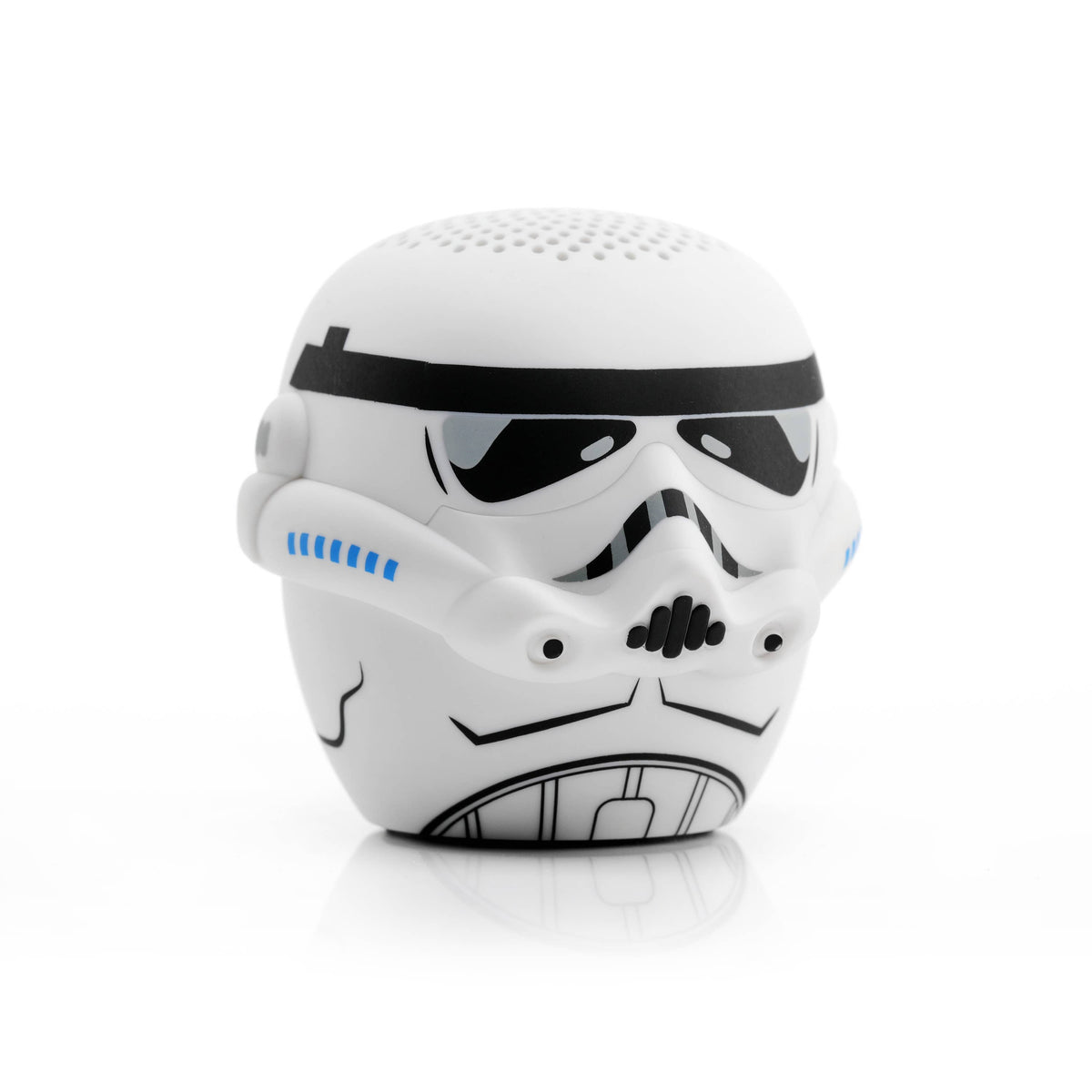 Stormtrooper helmet-shaped Bluetooth speaker on a white background
