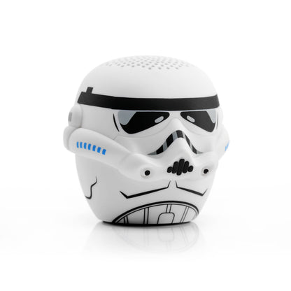 Stormtrooper helmet-shaped Bluetooth speaker on a white background