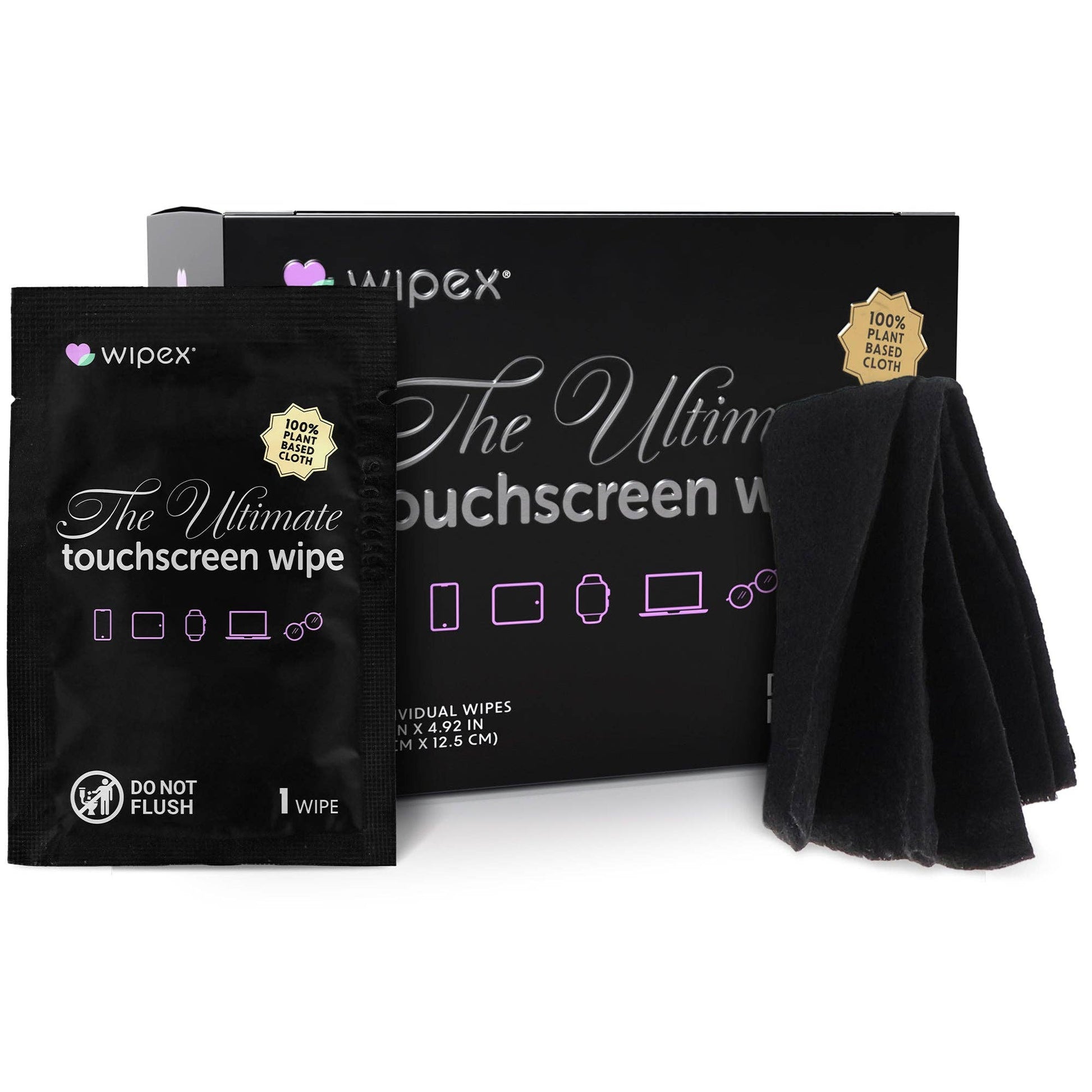Wipex touchscreen wipes with packaging on a white background