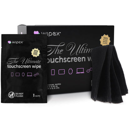Wipex touchscreen wipes with packaging on a white background