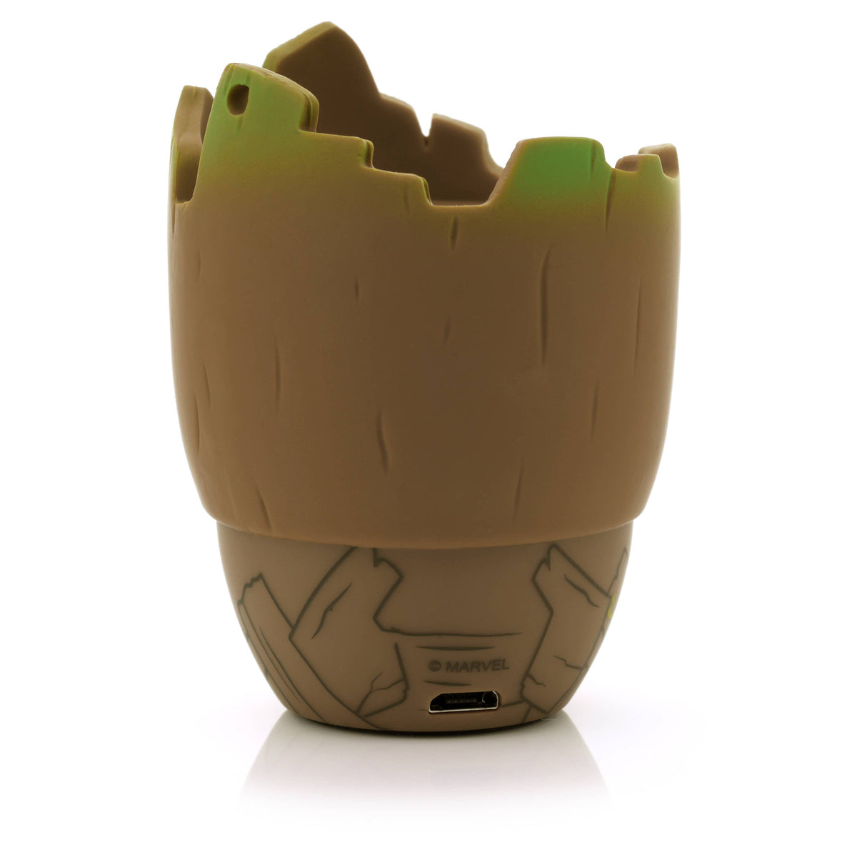 Marvel Guardians of the Galaxy Groot Bitty Boomer mini wireless Bluetooth speaker with collectible Groot character design.