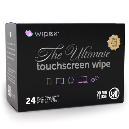 Wipex touchscreen wipes packaging on a white background