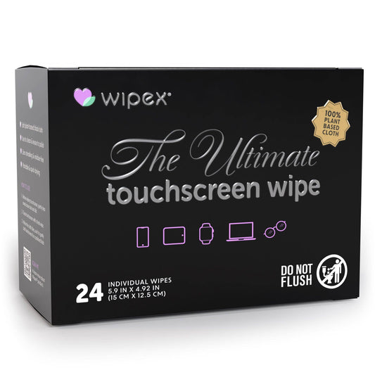 Wipex touchscreen wipes packaging on a white background