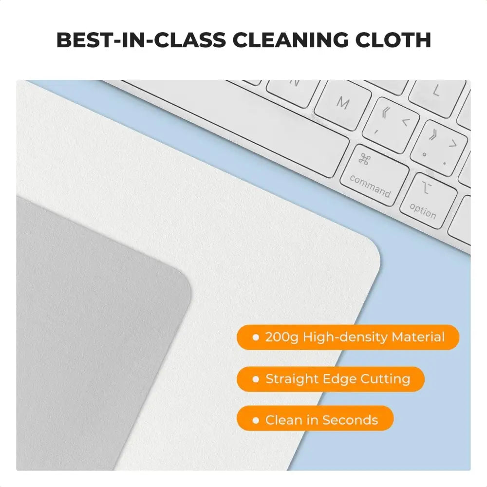 White high-density cleaning cloth with straight edge cutting.