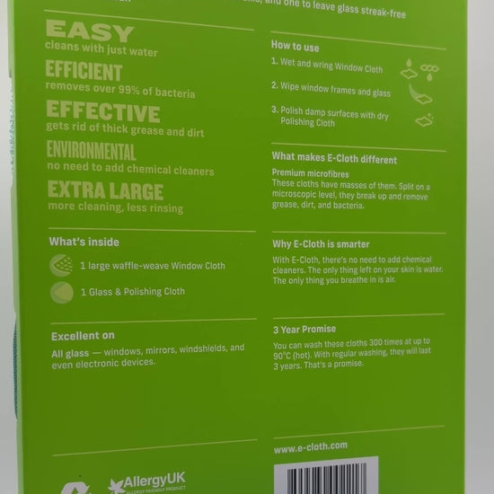 E-Cloth Window Cleaning Cloth Kit rotating 
