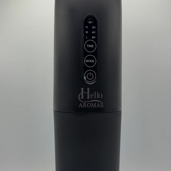Black Hello Aromas Oasis Plug-in Scent Diffuser rotating 